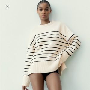 NEW Zara Striped Knit Sweater